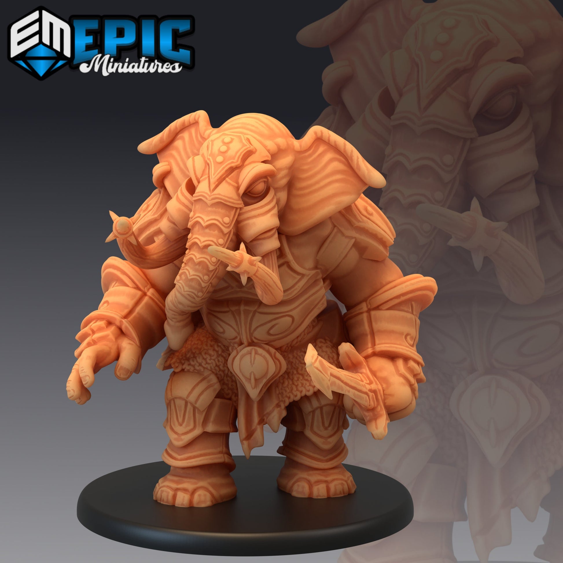 Elephant Folk paladin - Epic Miniatures 