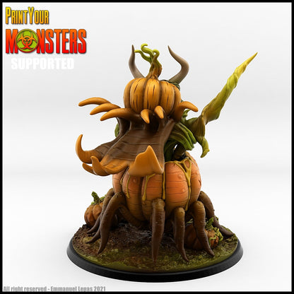 Pumpkin Lord on Spider Mount - Print Your Monsters 