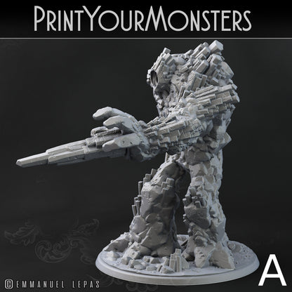 Basalt Earth Elemental - Print Your Monsters 