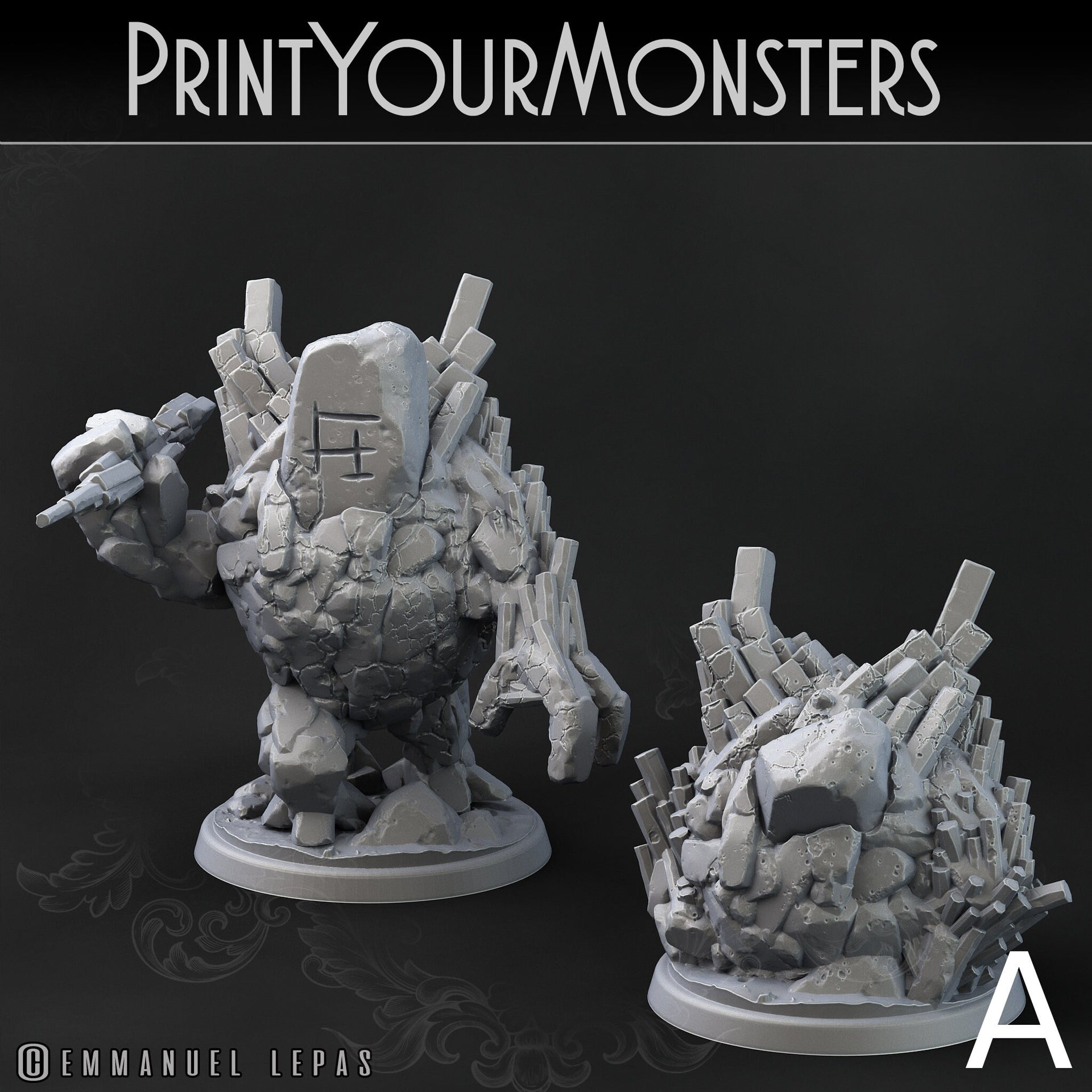 Stone Guardian, Galeb Duhr - Print Your Monsters 