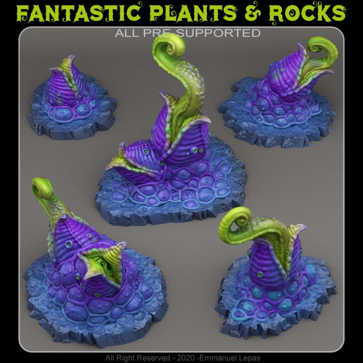Mutant Plants Scatter Terrain - Fantastic Plants and Rocks 