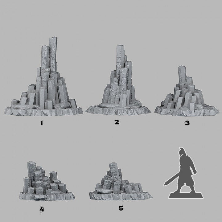 Witcher Crystal Stones Scatter Terrain - Fantastic Plants and Rocks 