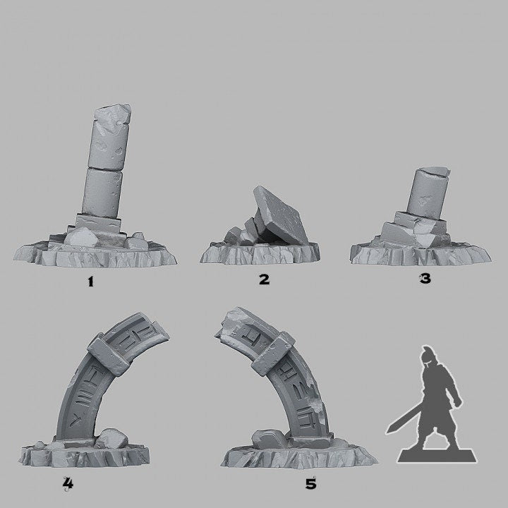 Stargate Ruins Scatter Terrain - Fantastic Plants and Rocks 