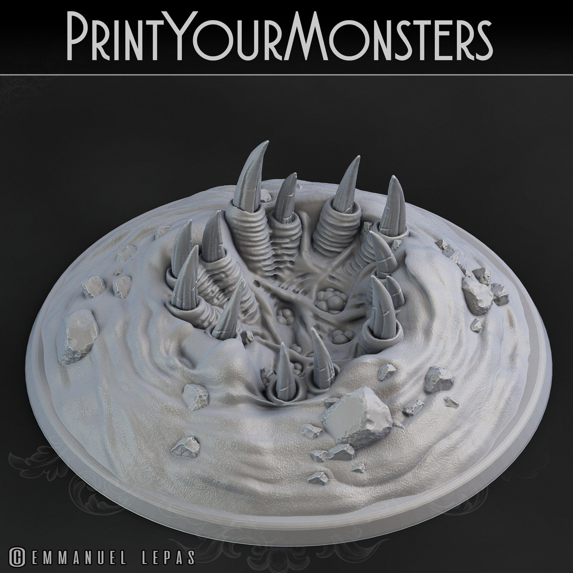 Dune Lurker Sand Worm - Print Your Monsters 