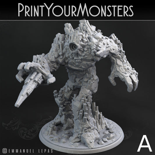 Basalt Earth Elemental - Print Your Monsters 