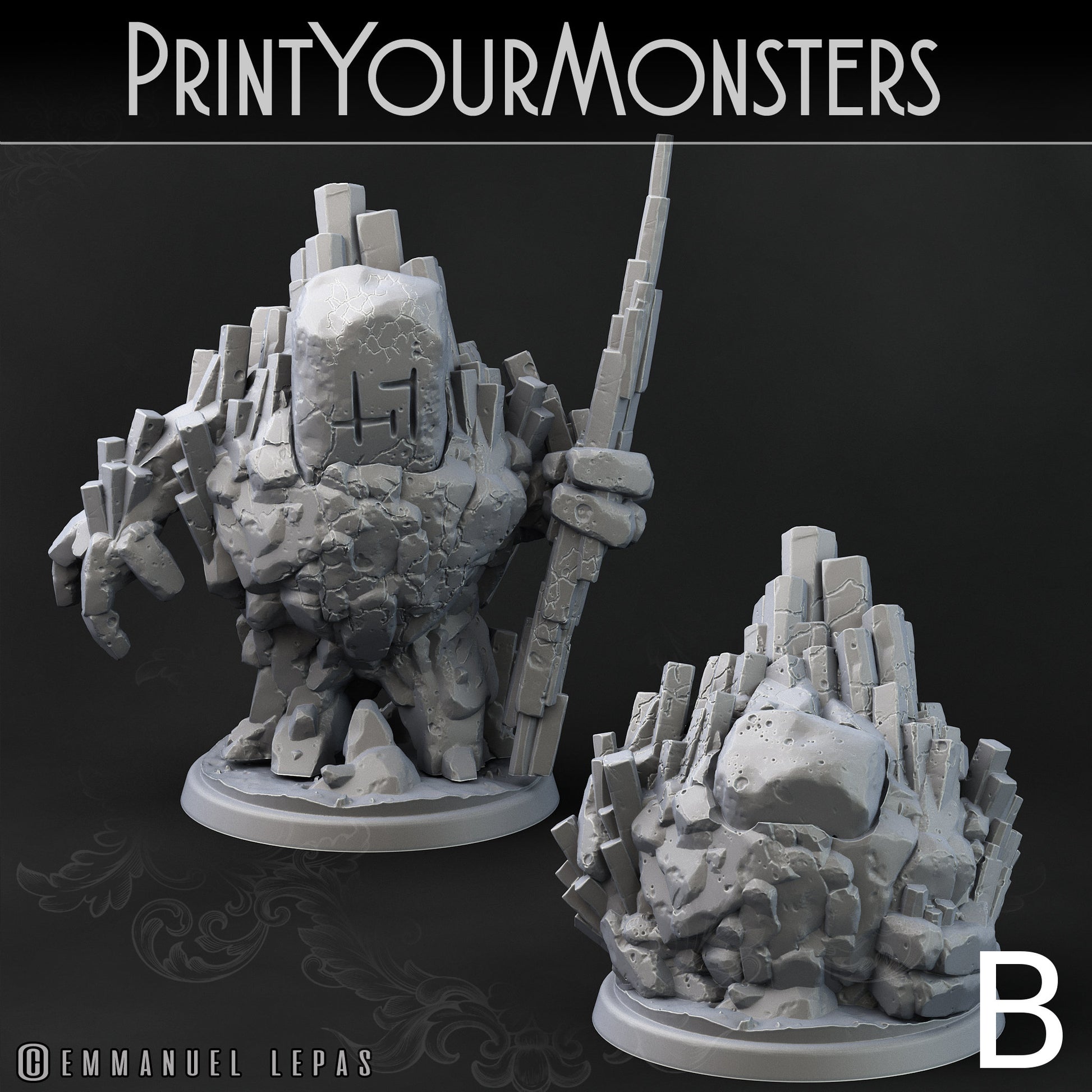 Stone Guardian, Galeb Duhr - Print Your Monsters 