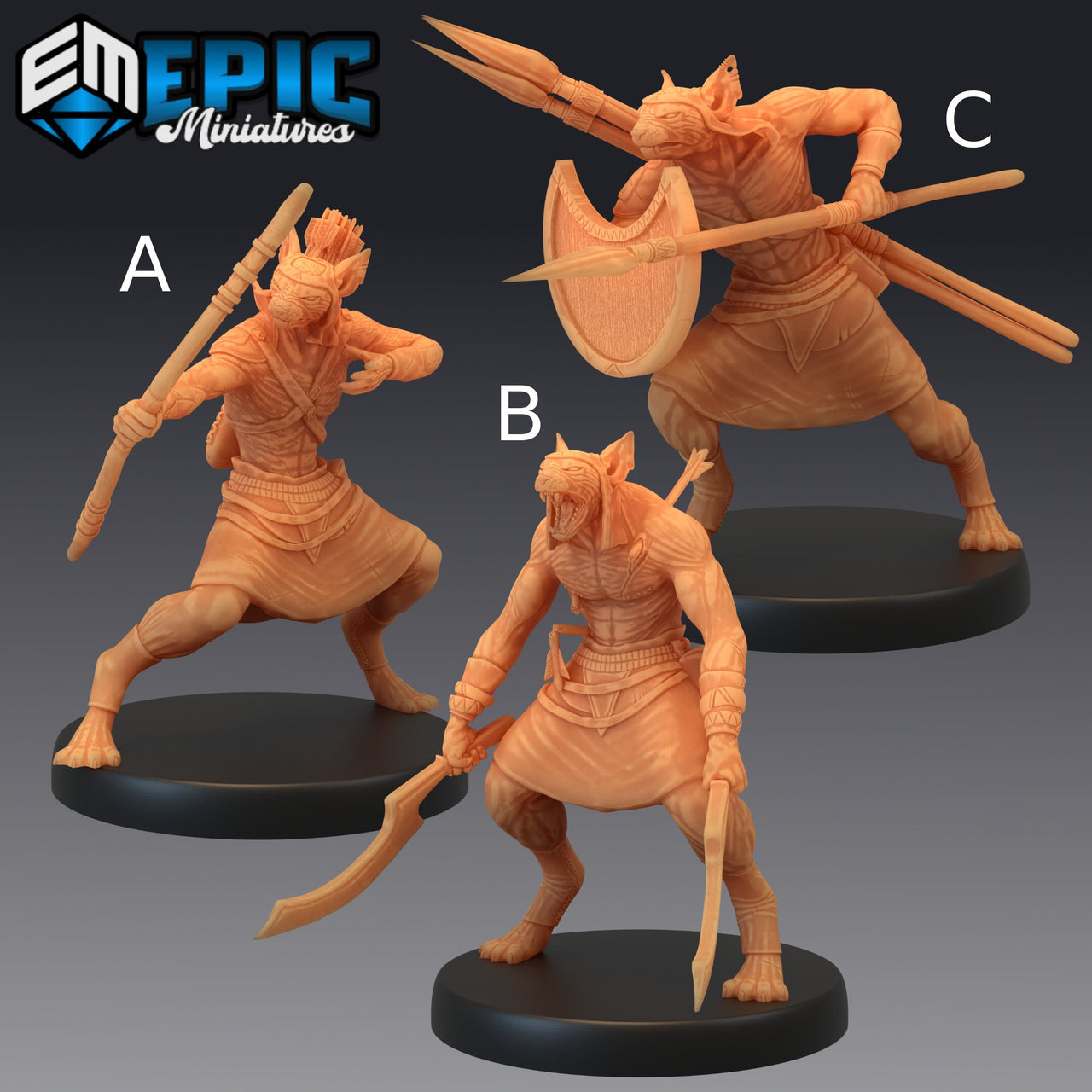 Catfolk Sphyinx - Epic Miniatures 