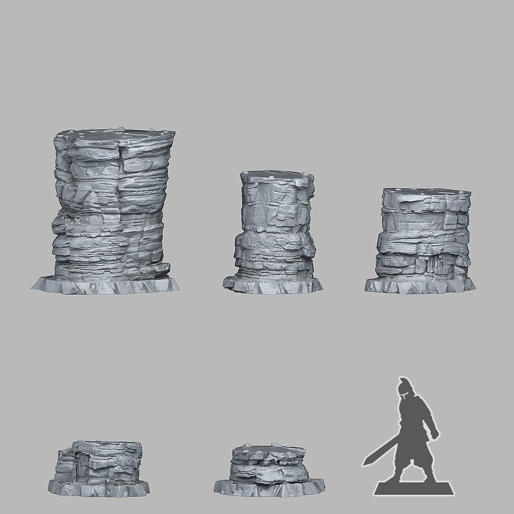 Martian Mounts Scatter Terrain - Fantastic Plants and Rocks 