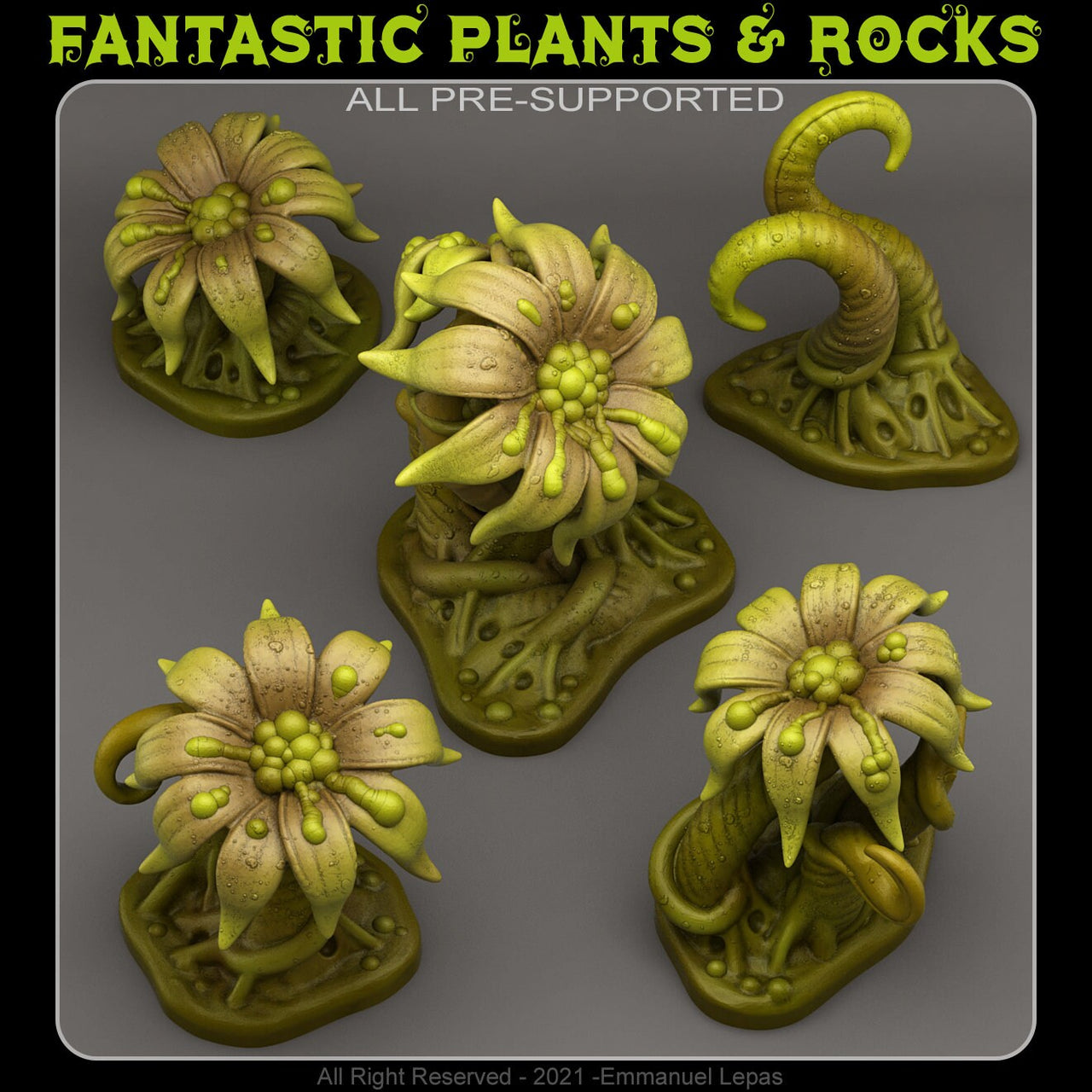 Swamp Flowers Scatter Terrain - Fantastic Plants and Rocks 