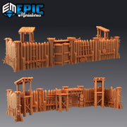 Rampart Walls and Gate - Epic Miniatures 