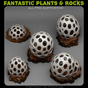 Alien Mushrooms Scatter Terrain - Fantastic Plants and Rocks 