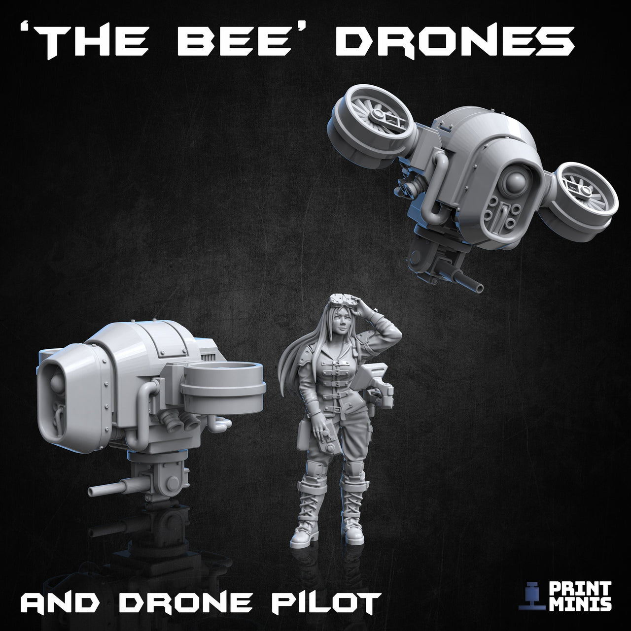 Modular Bee Drone And Pilot - Print Minis 