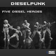 Dieselpunk Heroes - Print Minis 