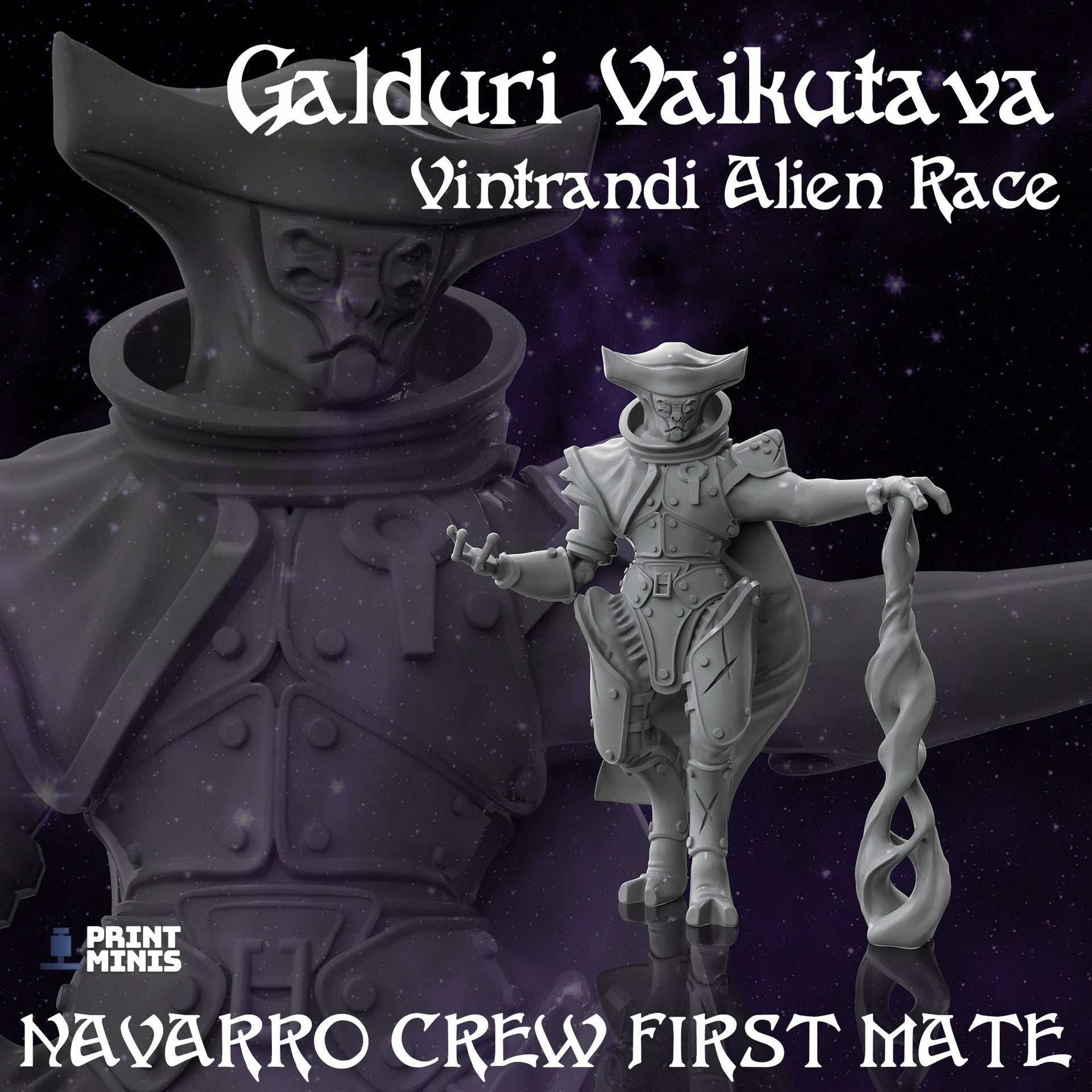 Space Pirate First Mate, Galduri Vaikutava - Print Minis 