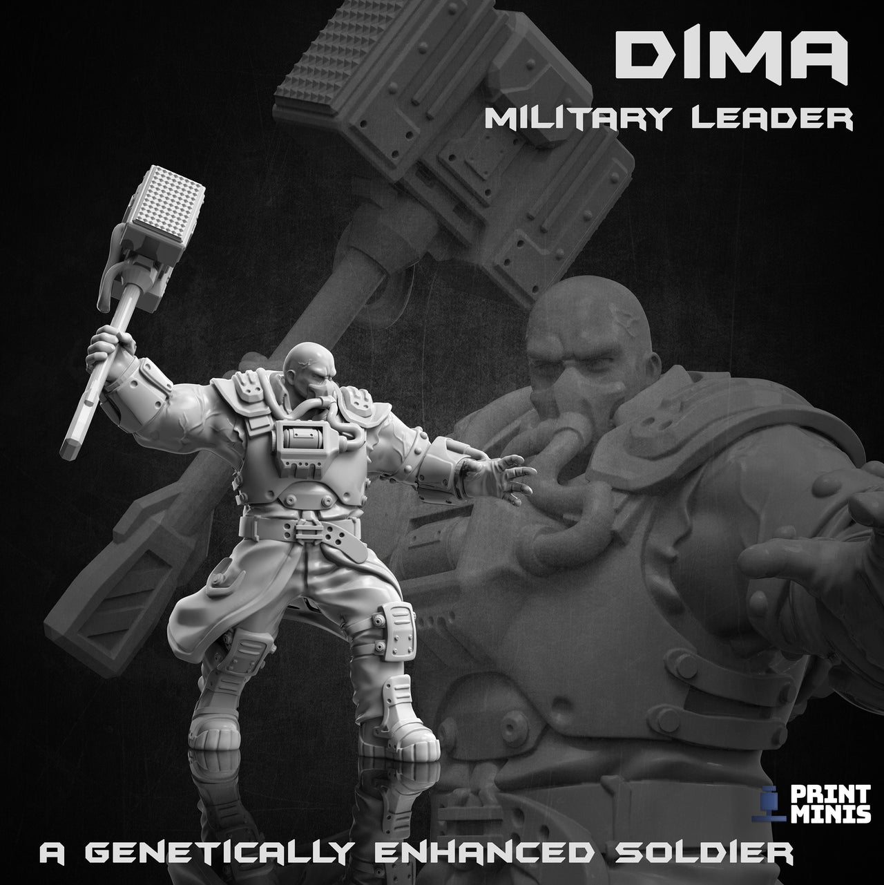 Enhanced Diesel Soldier, Dima - Print Minis