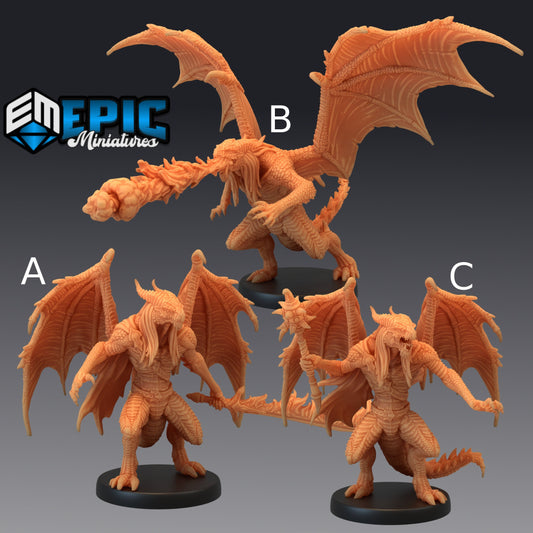 Draconic Demon Red - Epic Miniatures 