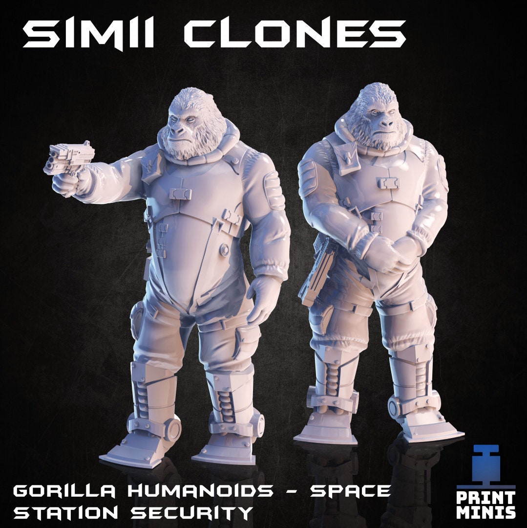 Gorilla Humanoid Clonem Simii - Print Minis