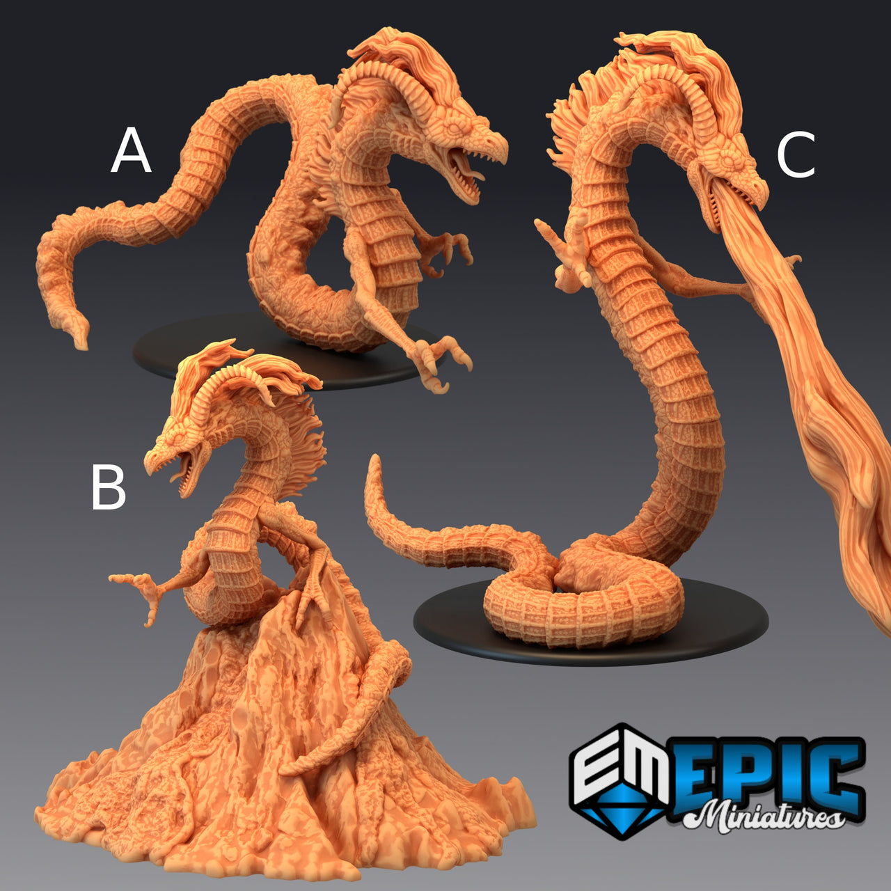 Volcanic Wyrm - Epic Miniatures