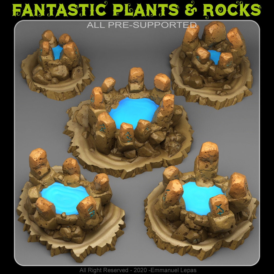 Magic Hot Springs Scatter Terrain - Fantastic Plants and Rocks 