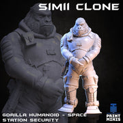 Gorilla Humanoid Clonem Simii - Print Minis 
