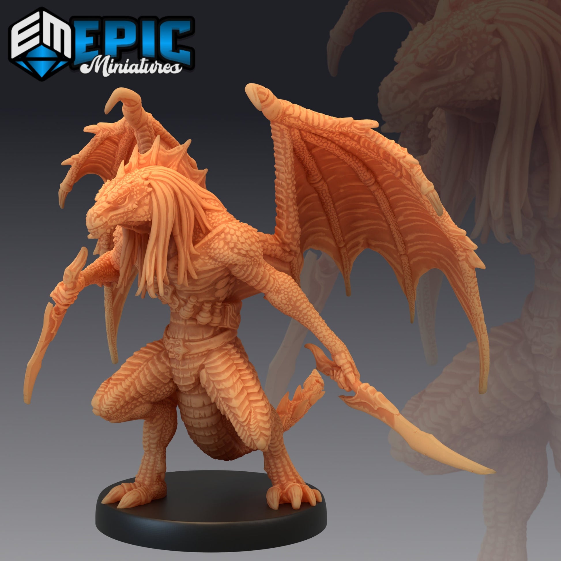 Draconic Demon Green - Epic Miniatures 