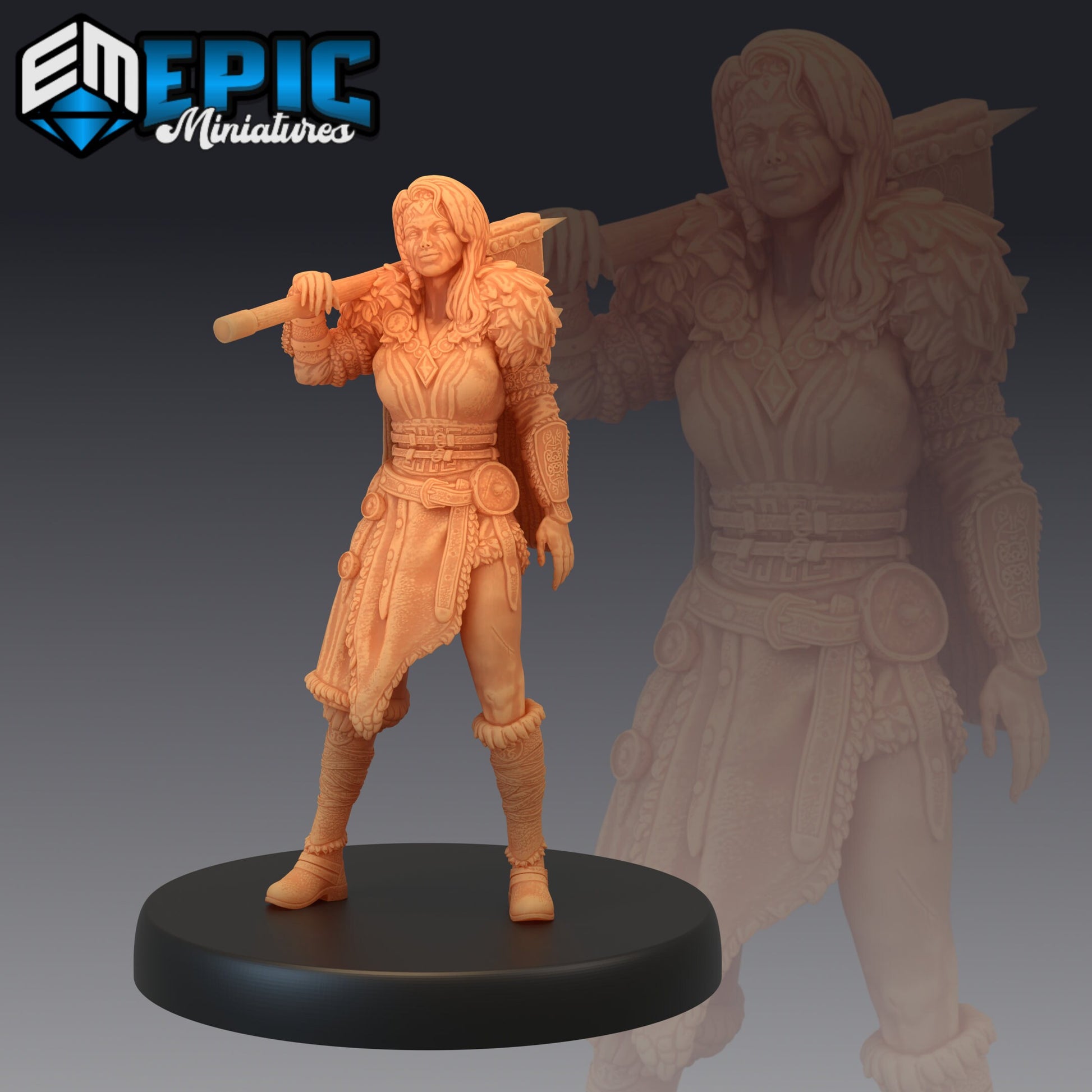 Barbarian Female - Epic Miniatures 