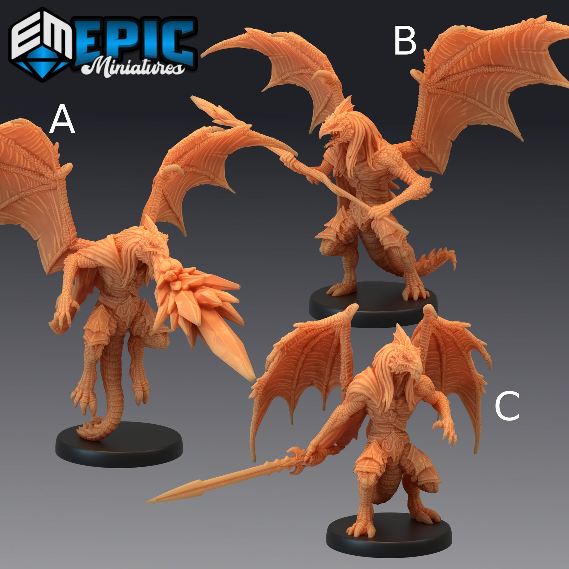 Draconic Demon White - Epic Miniatures 