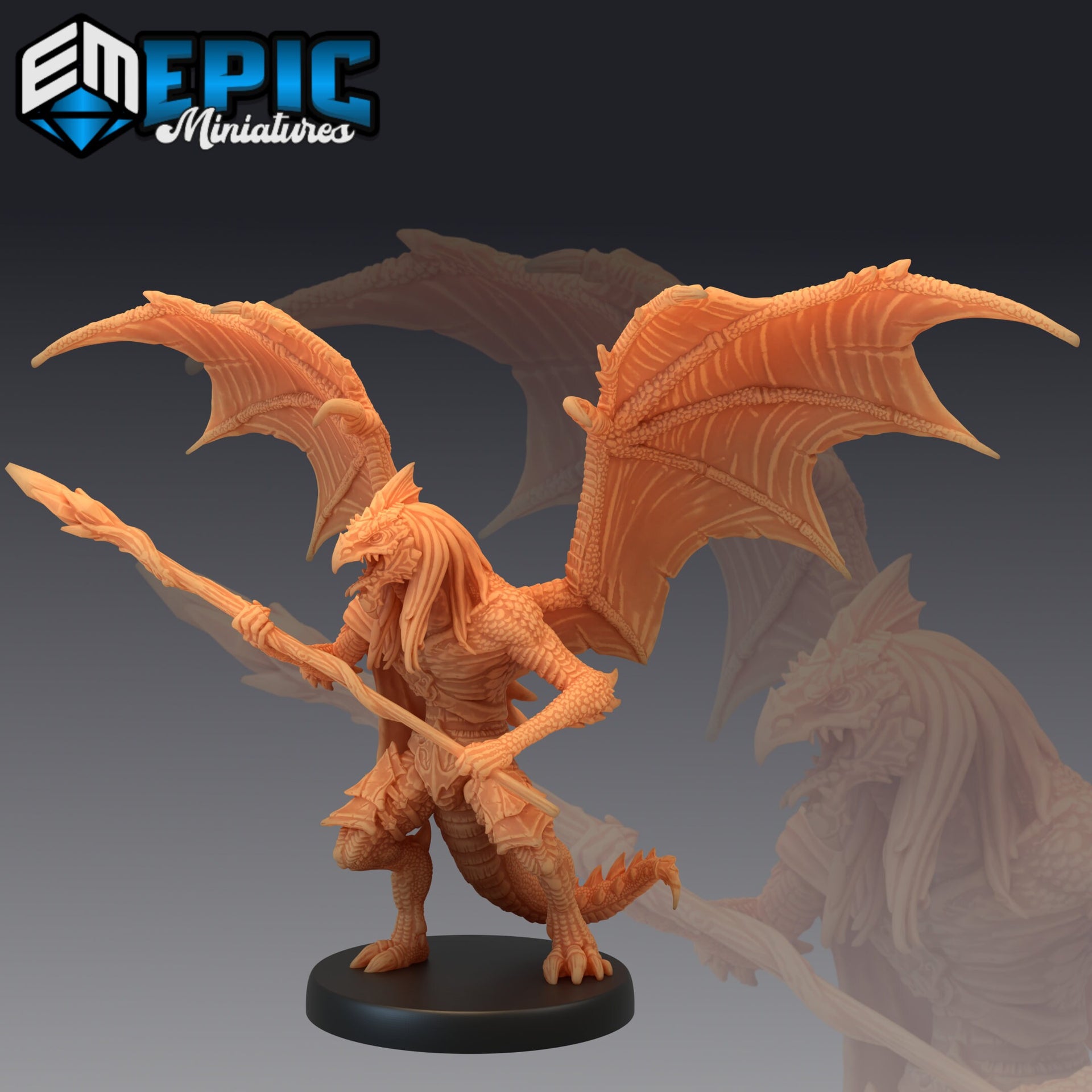 Draconic Demon White - Epic Miniatures 