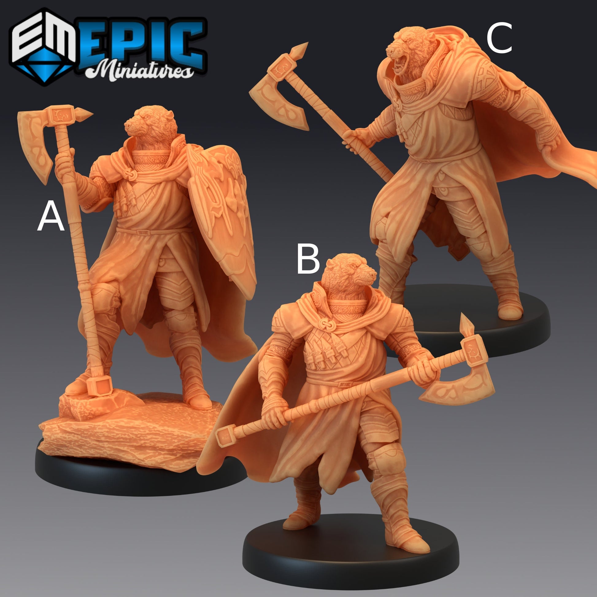 Polar Bear Paladin - Epic Miniatures 