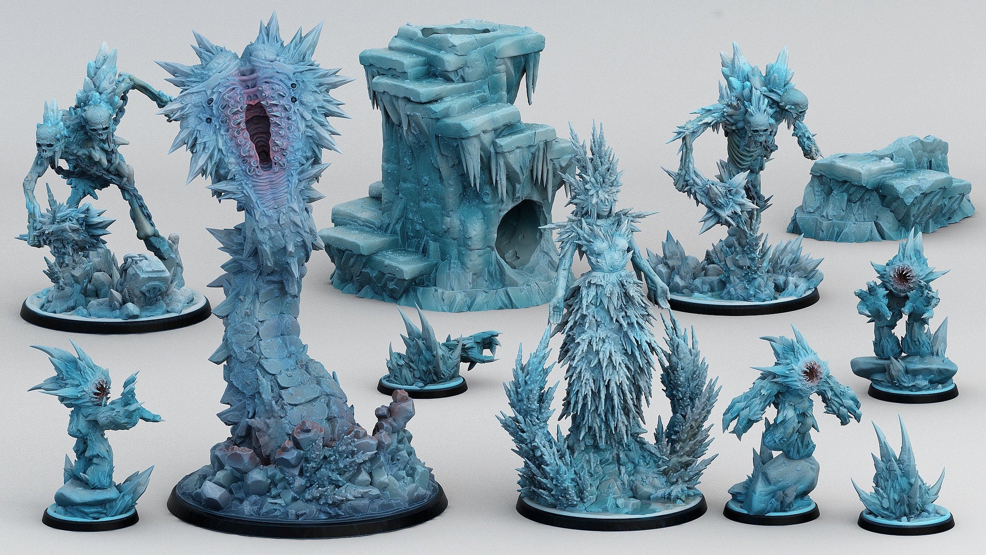 Giant Ice Worm - Print Your Monsters 