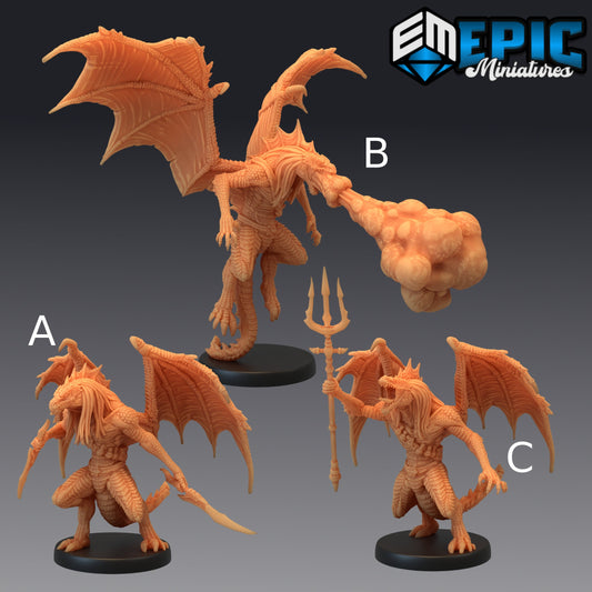 Draconic Demon Green - Epic Miniatures 