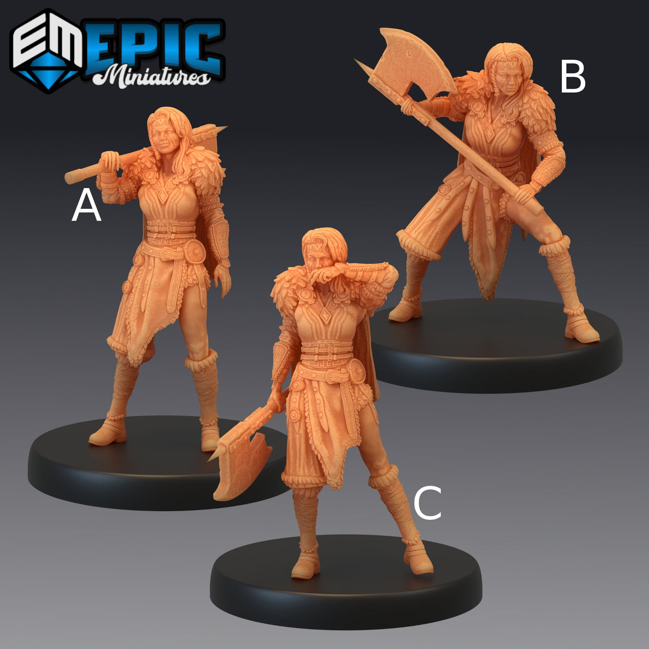 Barbarian Female - Epic Miniatures 