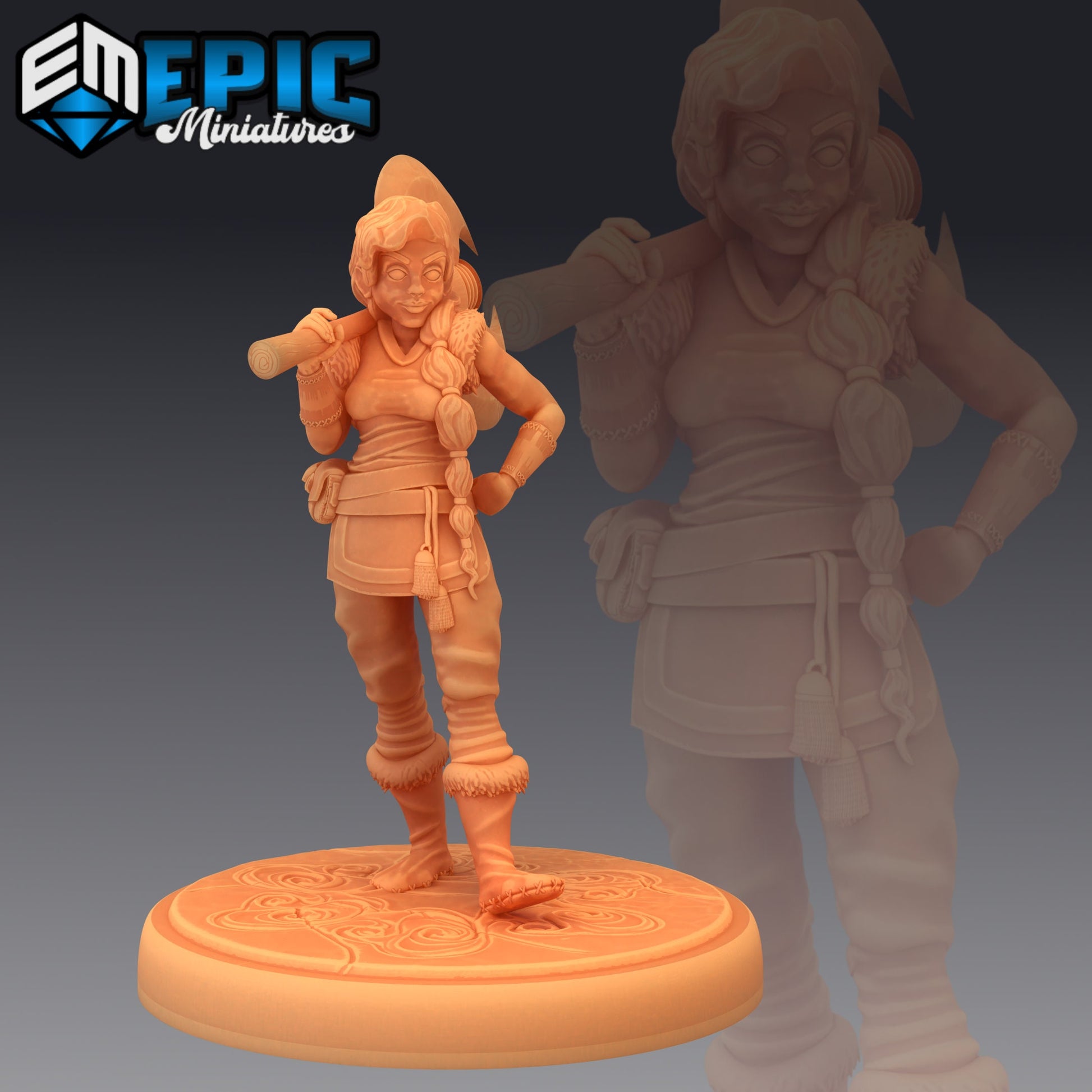 Half Dwarf Adventurer - Epic Miniatures 