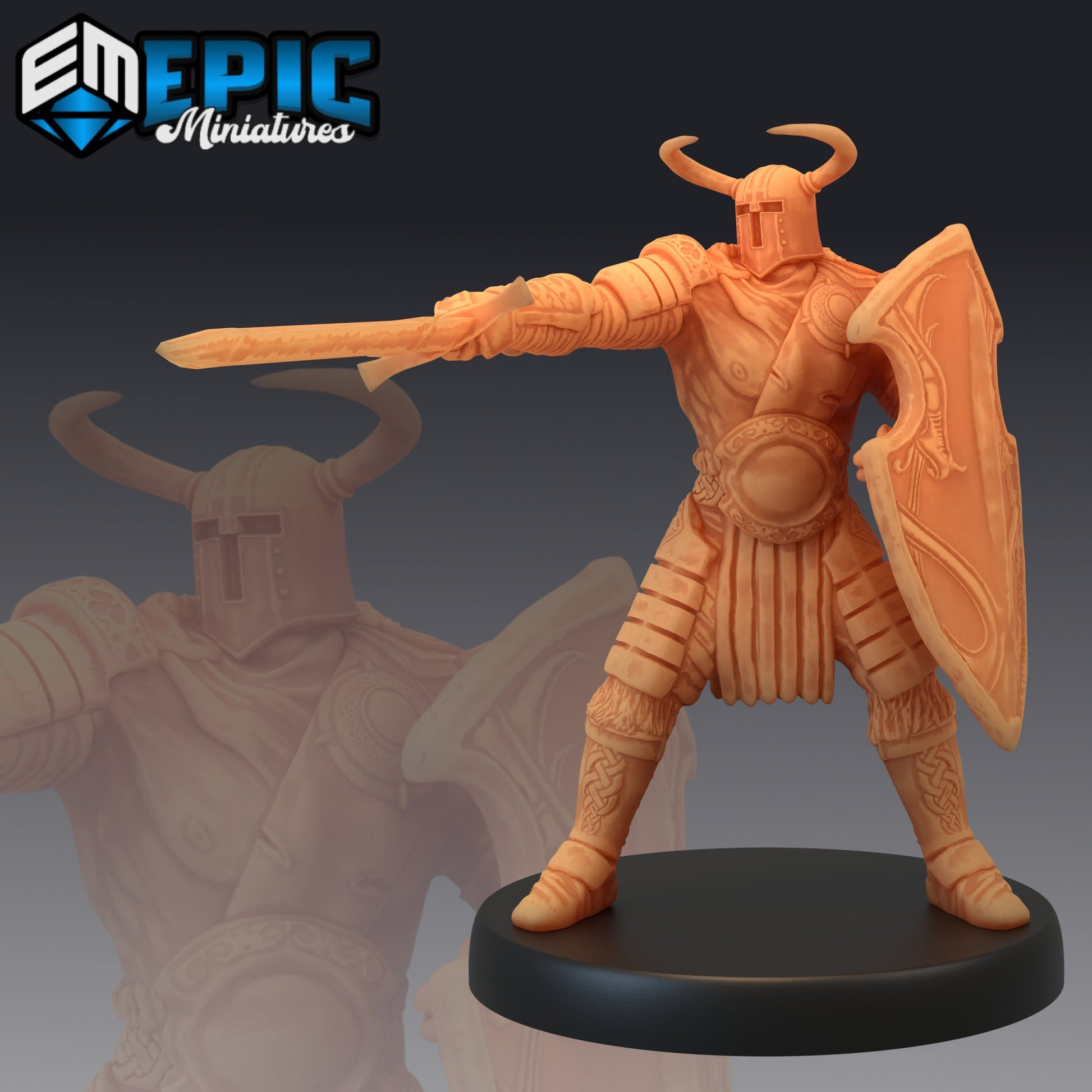 Helmed Barbarian - Epic Miniatures 