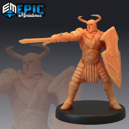 Helmed Barbarian - Epic Miniatures 