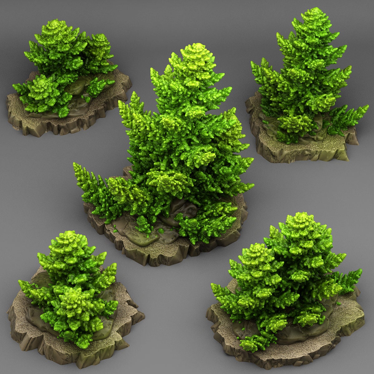 Ancient Pines Scatter Terrain - Fantastic Plants and Rocks 