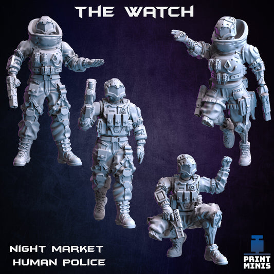 The Watch,  Modular Night Market  Police - Print Minis 