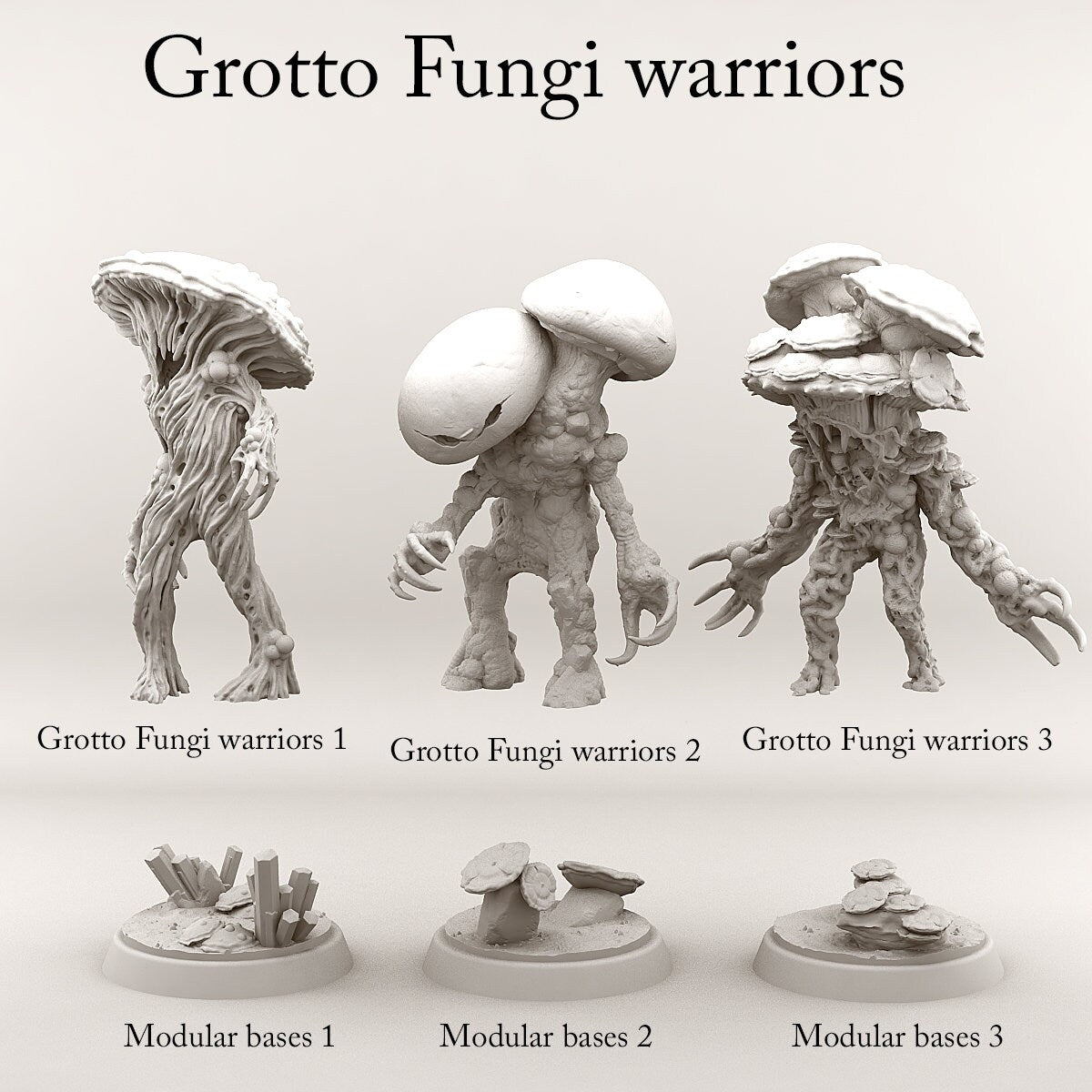 Grotto Fungi Warriors - Print Your Monsters 