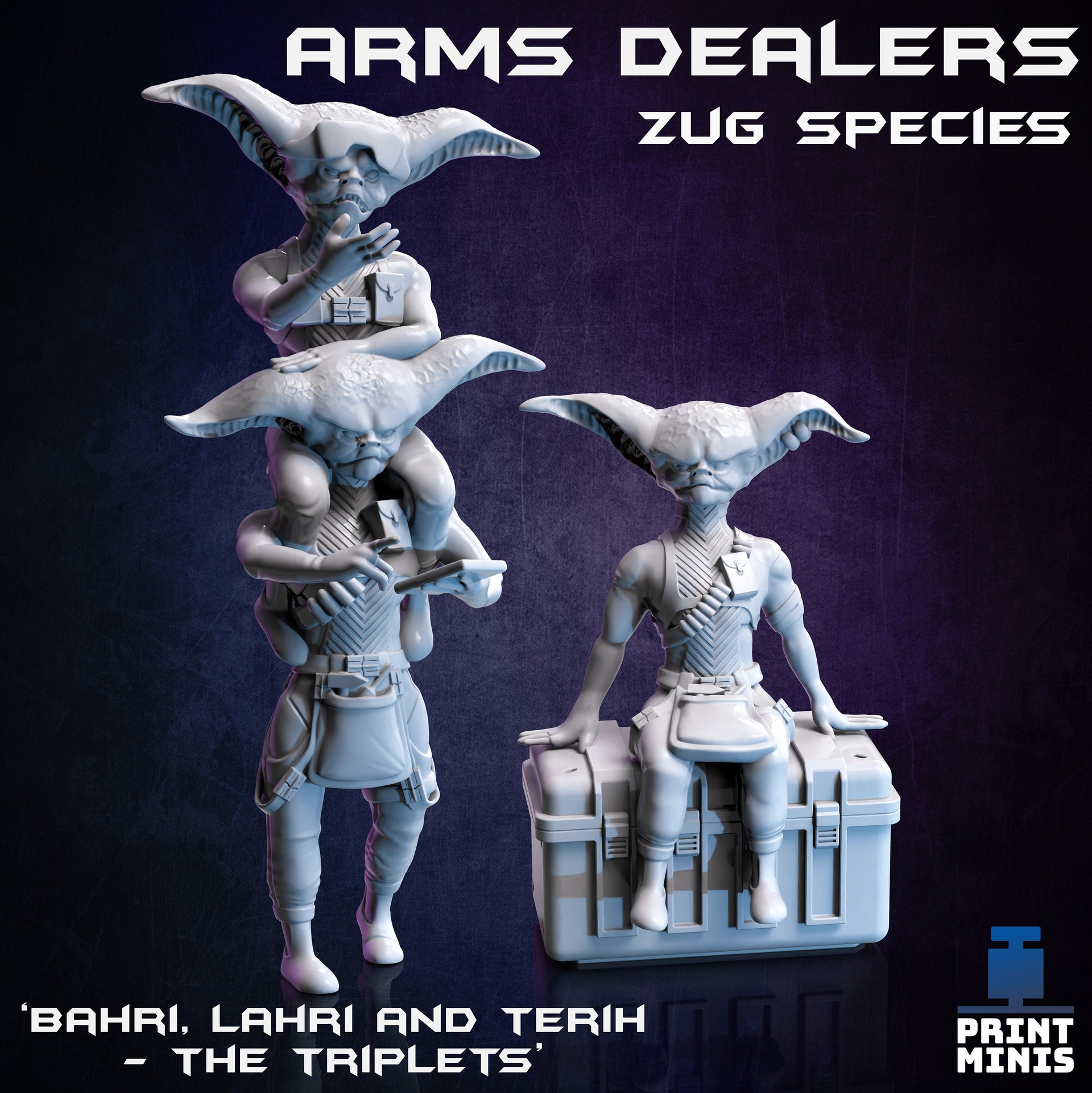 Alien Triplets, Arms Dealers - Print Minis 