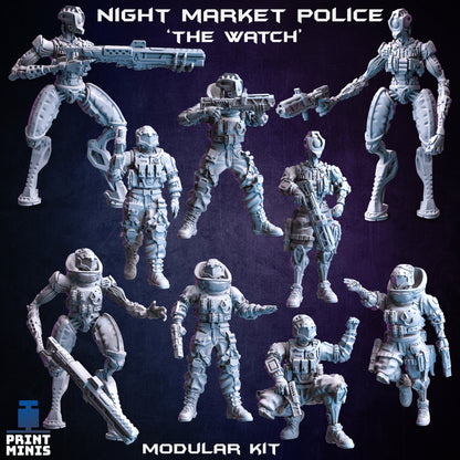 The Watch,  Modular Night Market  Police - Print Minis 