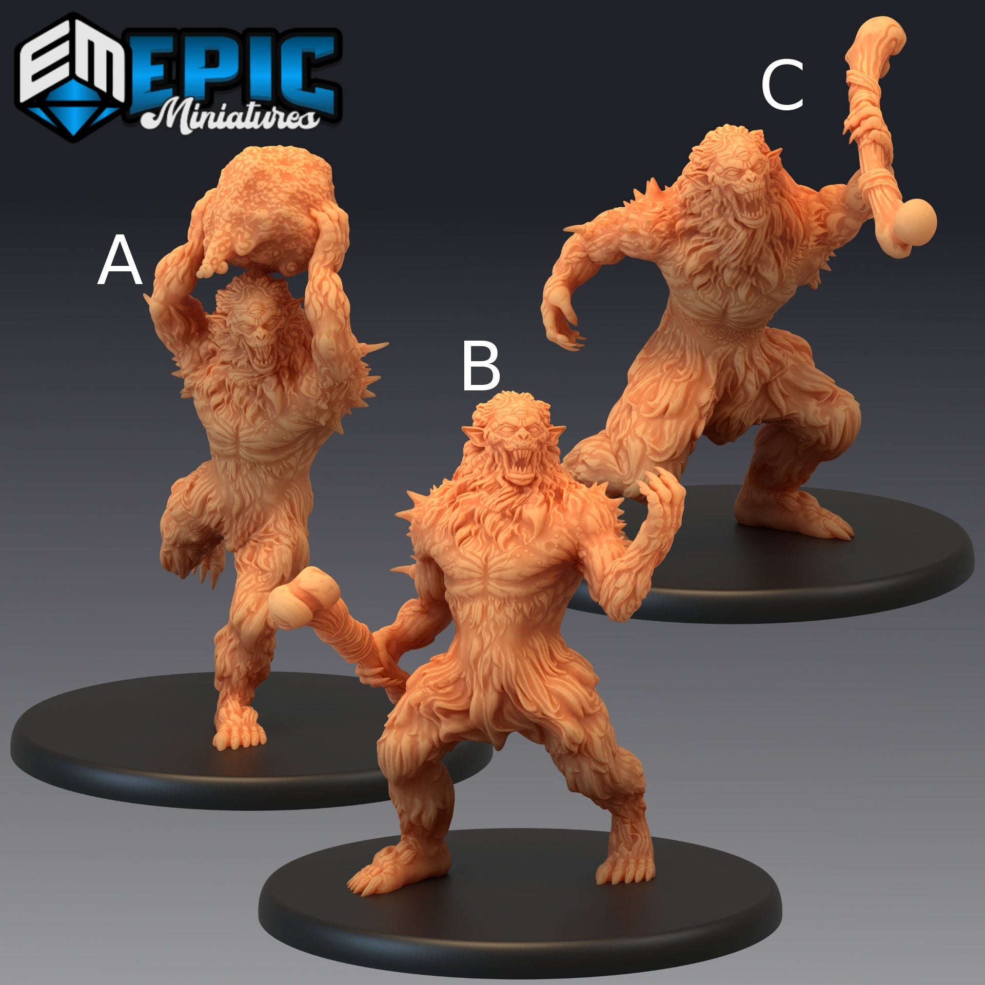 Burrowing Troll - Epic Miniatures 