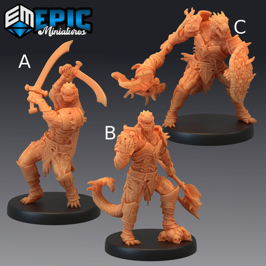 Lizardfolk Warrior - Epic Miniatures 