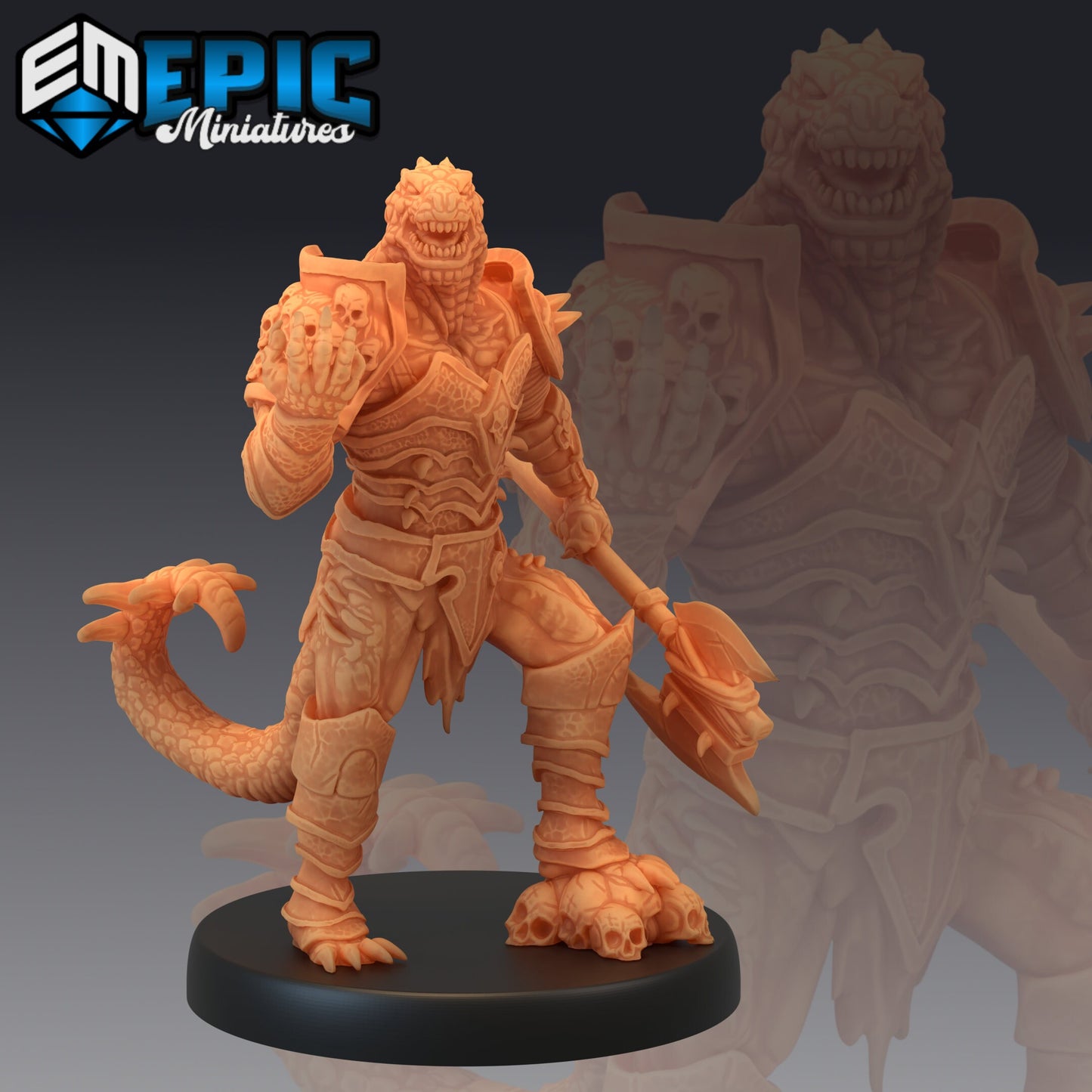Lizardfolk Warrior - Epic Miniatures 