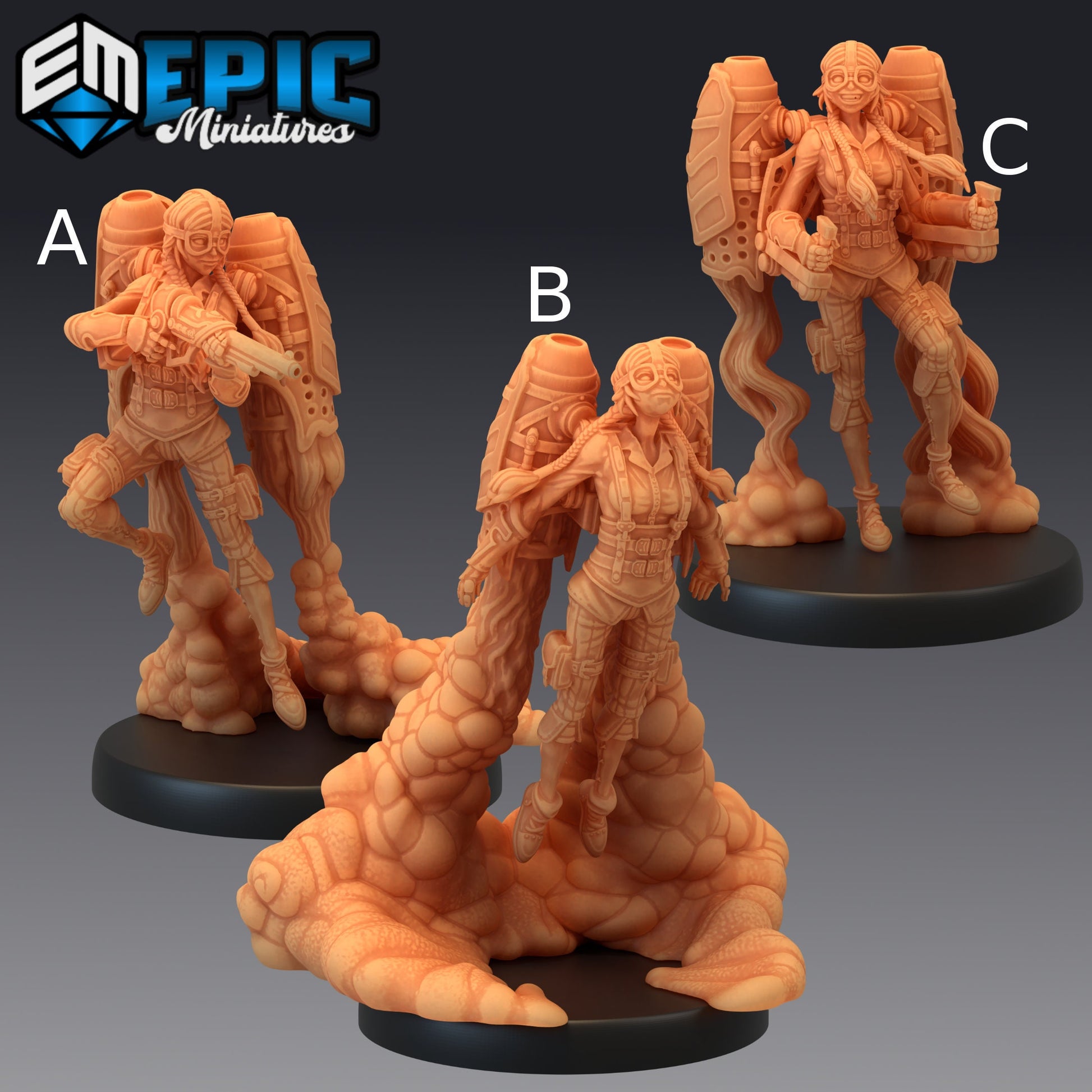 Jetpack Girl Susi - Epic Miniatures 