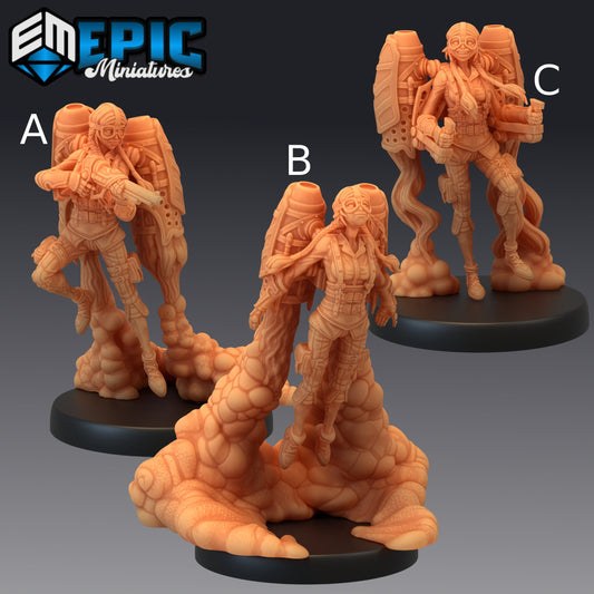 Jetpack Girl Susi - Epic Miniatures 