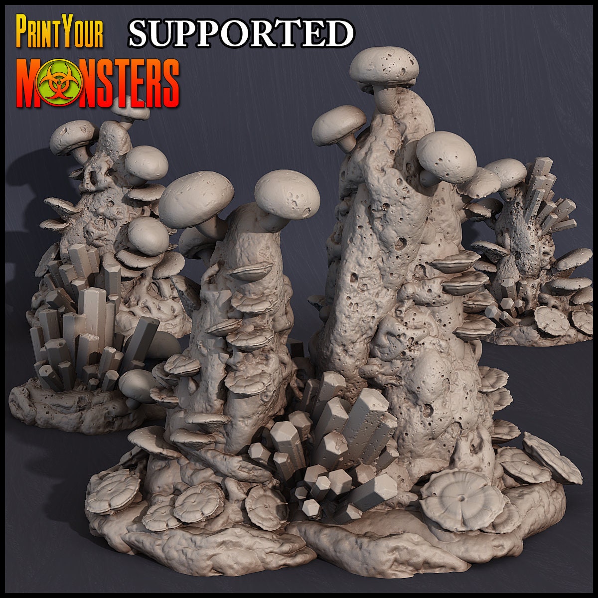 Fungus Grotto Scenary - Print Your Monsters