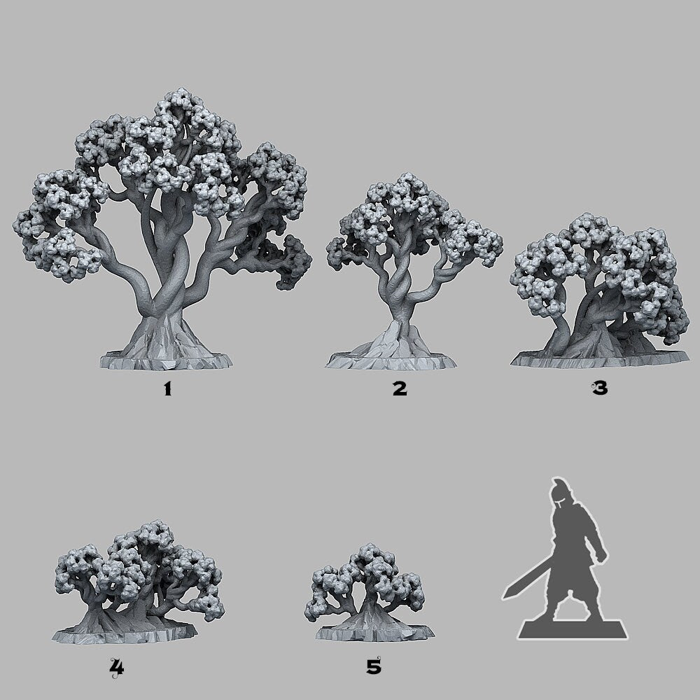 Bonsai  Cherry Trees Scatter Terrain - Fantastic Plants and Rocks 