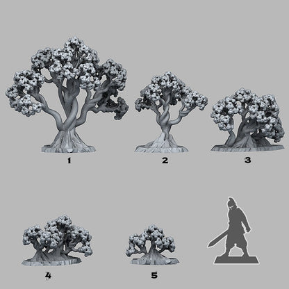 Bonsai  Cherry Trees Scatter Terrain - Fantastic Plants and Rocks 
