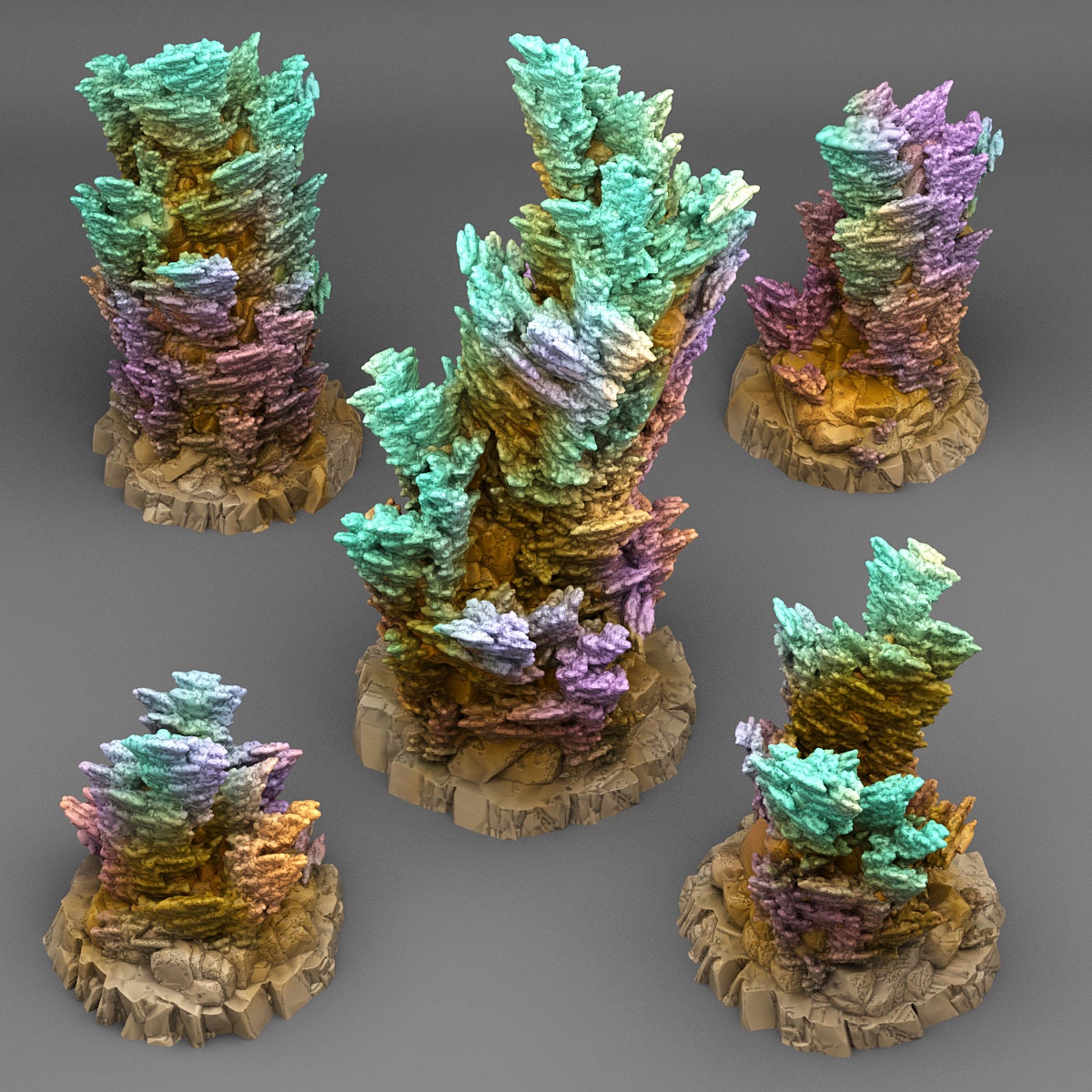 Fairy Kingdom Coral Scatter Terrain - Fantastic Plants and Rocks 