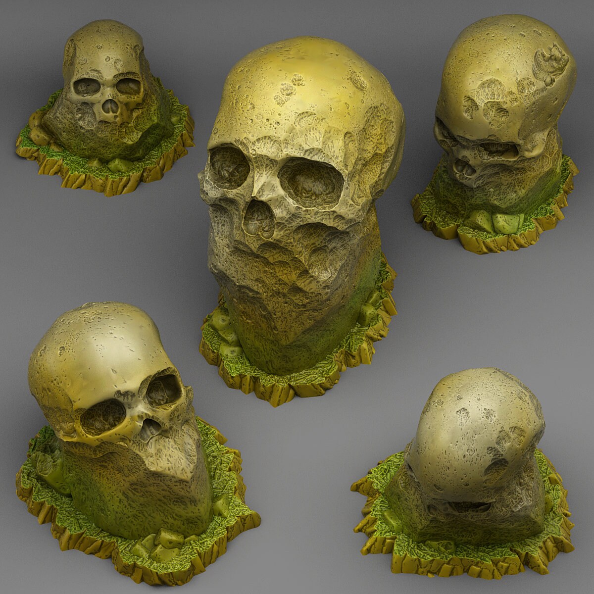 Giant Skull Stones Scatter Terrain - Fantastic Plants and Rocks 